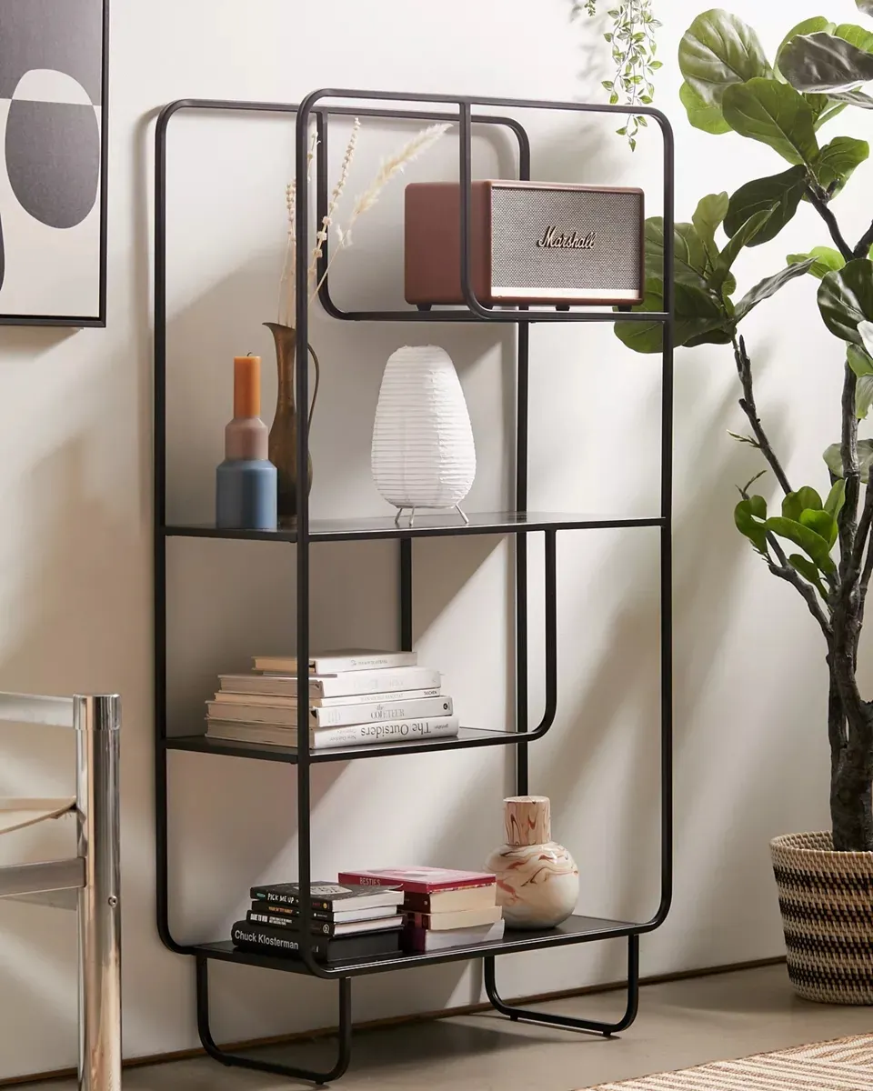 Modern Geometric Metal Display Shelf | Minimalistic Cupboard